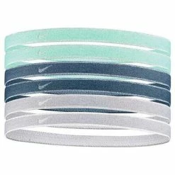 Nike Elasticated Hairbands (Pack Of 6) - Turquoise/Blue