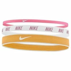 Nike Mixed Width Hairbands (Pack Of 3) - Pink/Orange
