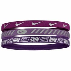 Nike Metallic Hairbands (Pack Of 3) - Pink/Purple