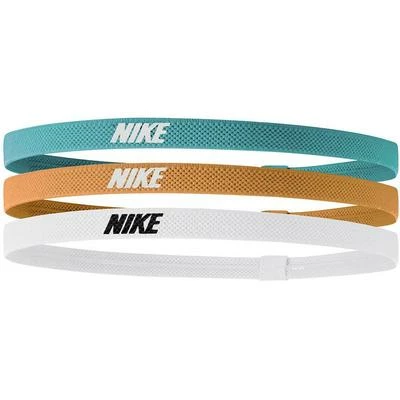 Nike Elasticated Hairbands (Pack Of 3) - White/Orange/Teal