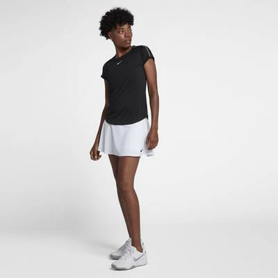 Nike Womens Dry Tennis Skirt - White/Black - Image 5