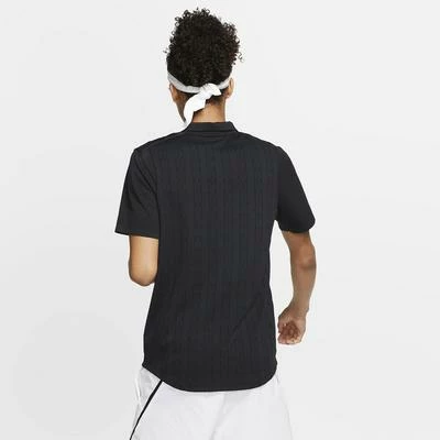 Nike Mens Advantage Knit Pattern Polo - Black - Image 2