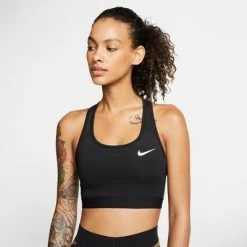 Nike Womens Swoosh Medium Sports Bra - Black