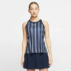 Nike Womens Dry Print Tennis Tank - Obsidian/White