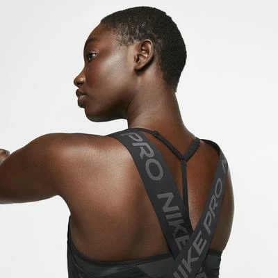 Nike Womens Pro Tank Top - Black/Thunder Grey - Image 5