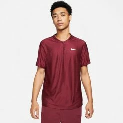 Nike Mens Advantage Tennis Polo - Dark Red