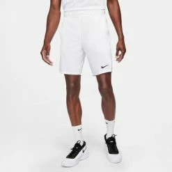 Nike Mens Victory 9 Inch Tennis Shorts - White