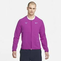 Nike Mens Rafa Tennis Jacket - Red Plum/Washed Teal
