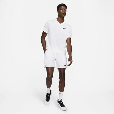 Nike Mens Victory Tennis Shorts - White - Image 7