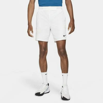 Nike Mens Advantage Tennis Shorts - White - Image 2