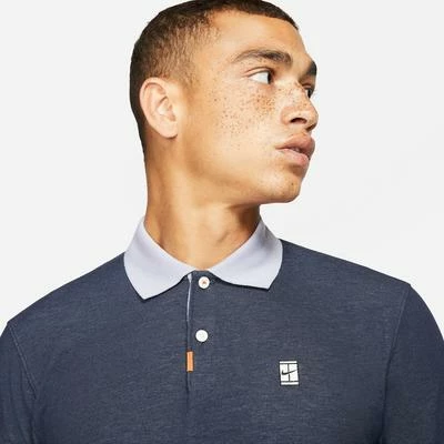 Nike Mens Slam Polo - Obsidian/Indigo Haze 5 Nike Mens Slam Polo - Obsidian/Indigo Haze - Image 3