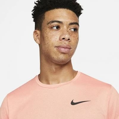 Nike Mens Pro Dri-FIT Short Sleeve Tee - Bleached Coral - Image 3