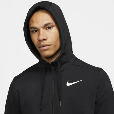 Nike Mens Full Zip Training Hoodie - Black - Image 3