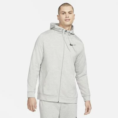 Nike Mens Full Zip Training Hoodie - Light Grey