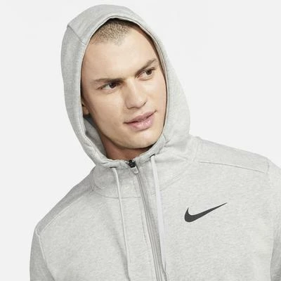 Nike Mens Full Zip Training Hoodie - Light Grey - Image 4
