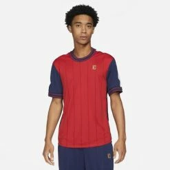 Nike Mens Dri-Fit Slam Top - Red/Binary Blue