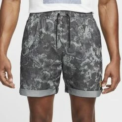 Nike Mens Printed Tennis Shorts - Grey
