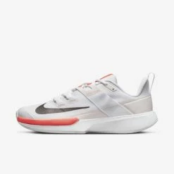 Nike Womens Vapor Lite Tennis Shoes - White/Bright Crimson