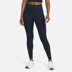Nike Womens Dri-FIT One Mid-Rise Leggings - Obsidian