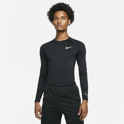 Nike Mens Tight Fit Long Sleeve Top - Black
