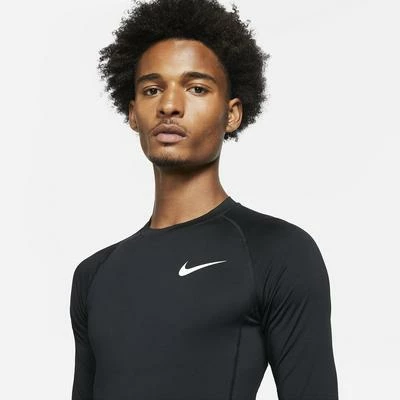 Nike Mens Tight Fit Long Sleeve Top - Black - Image 3
