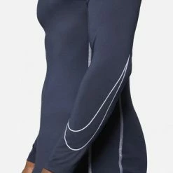Nike Mens Tight Fit Long Sleeve Top - Obsidian -Nike Shop DD1990 451 D