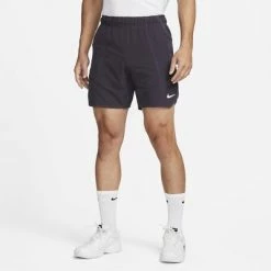 Nike Mens Dri-FIT Advantage 7 Inch Tennis Shorts - Cave Purple/White