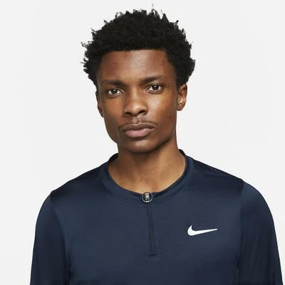 Nike Mens Advantage Half-Zip Long Sleeve Top - Obsidian - Image 3