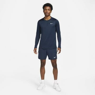 Nike Mens Advantage Half-Zip Long Sleeve Top - Obsidian - Image 4