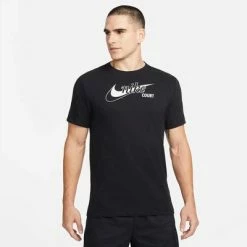 Nike Mens Dri-FIT Swoosh T-Shirt- Black