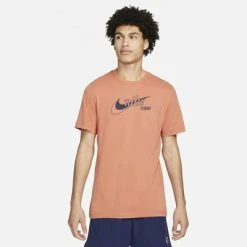 Nike Mens Dri-FIT Swoosh T-Shirt- Orange