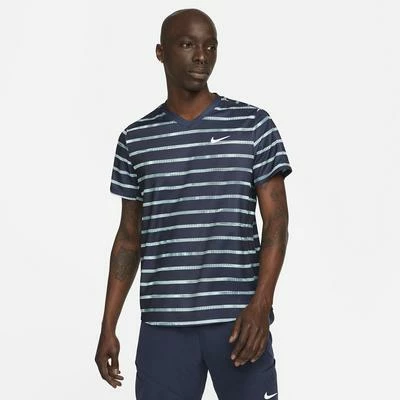 Nike Mens Striped Victory T-Shirt - Obsidian