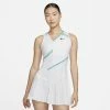 Nike Womens Court Tennis Dress - White/Washed Teal