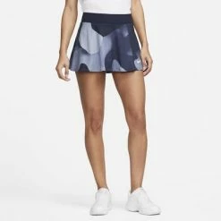 Nike Womens Printed Tennis Skirt - Obsidian/White