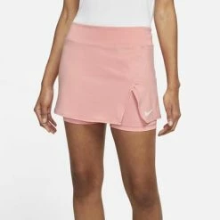Nike Womens Dri-FIT Victory Tennis Skirt - Bleached Coral/White
