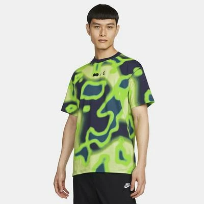 Nike Mens Printed Tennis Top - Neon Green