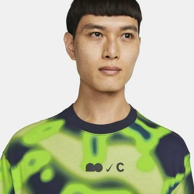 Nike Mens Printed Tennis Top - Neon Green - Image 3