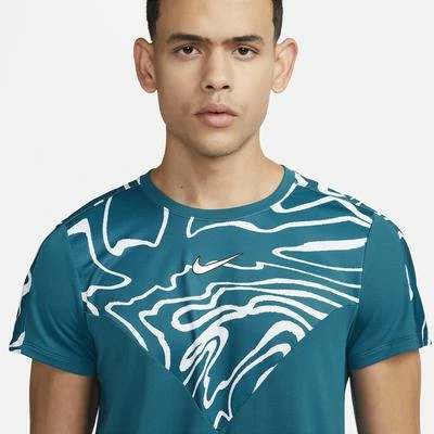 Nike Mens Dri-FIT Slam T-Shirt - Green Abyss/White - Image 3