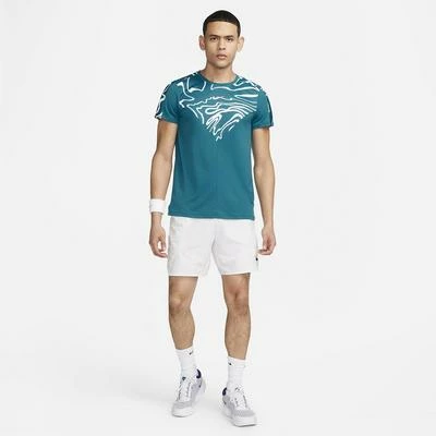 Nike Mens Dri-FIT Slam T-Shirt - Green Abyss/White - Image 5