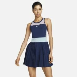 Nike Womens Dri-FIT Slam Tennis Dress - Midnight Navy/Glacier Blue