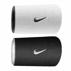 Nike Dri-Fit Home & Away Doublewide Wristbands - White/Black