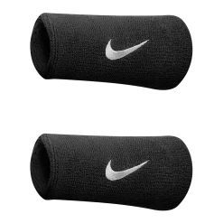 Nike Swoosh Wristbands Doublewide - Black/White