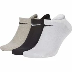 Nike Dry Lightweight No-Show Socks (3 Pairs) - Grey/White/Black