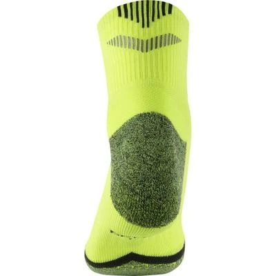 Nike Elite Cushion Quarter Running Socks (1 Pair) - Volt/Anthracite - Image 2