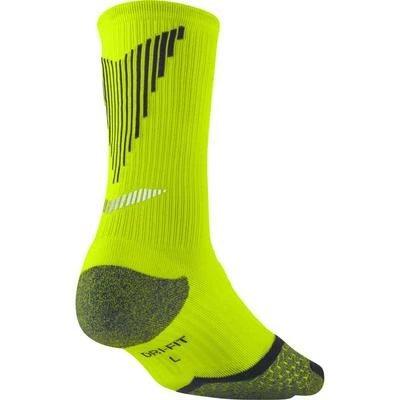 Nike Elite Cushioned Crew Running Socks (1 Pair) - Volt/Anthracite - Image 2