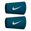 Nike Premier Doublewide Tennis Wristbands - Green Abyss/White