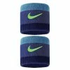 Nike Swoosh Wristbands - Hyper Royal/Deep Royal Blue/Green Strike