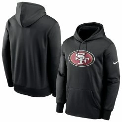 Men's Nike Black San Francisco 49ers Fan Gear Primary Logo Therma Performance Pullover Hoodie
