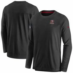 Men's Nike Black San Francisco 49ers Sideline Lockup Performance Long Sleeve T-Shirt