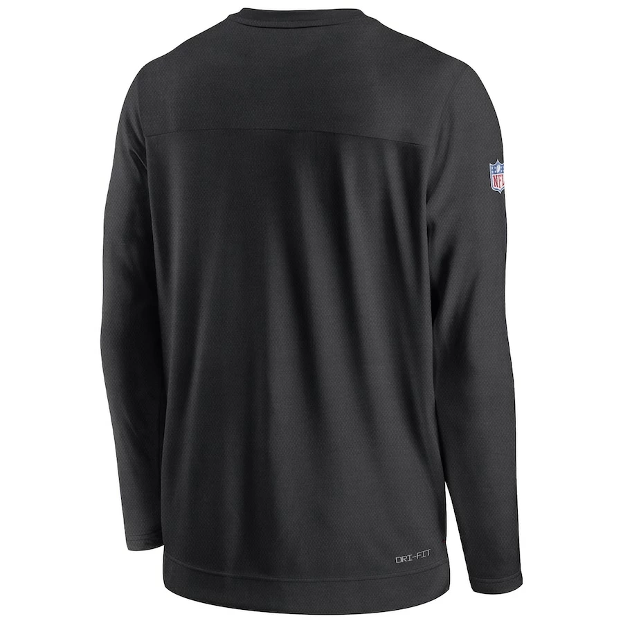 Men's Nike Black San Francisco 49ers Sideline Lockup Performance Long Sleeve T-Shirt - Image 3